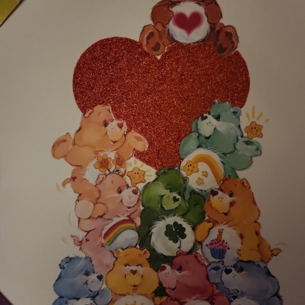 Care Bears Glitter Heart Art Print